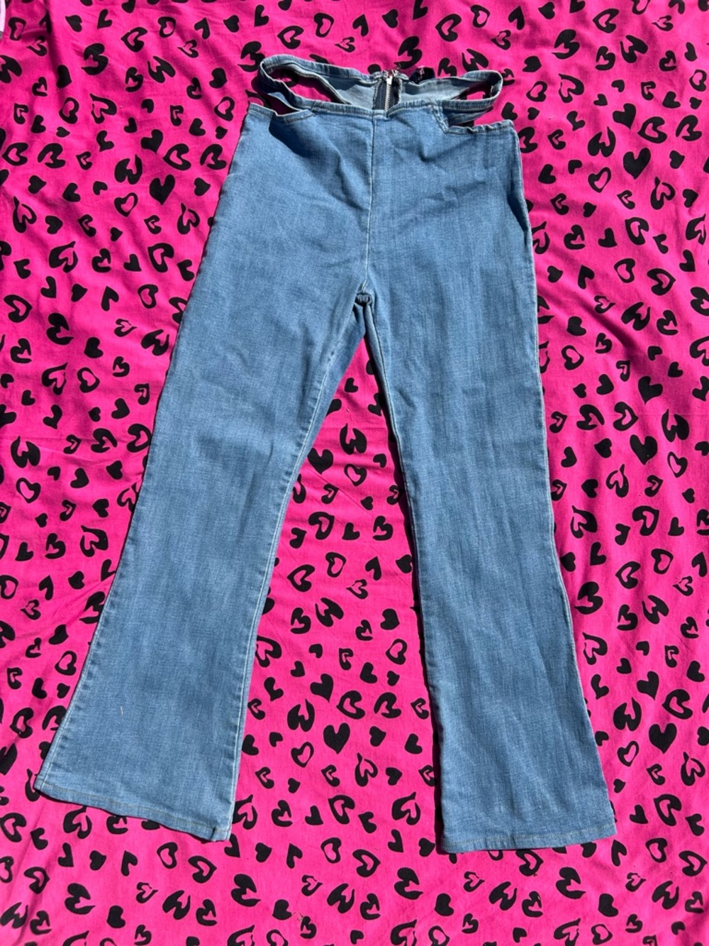 Edikted Light Blue Flare Jeans